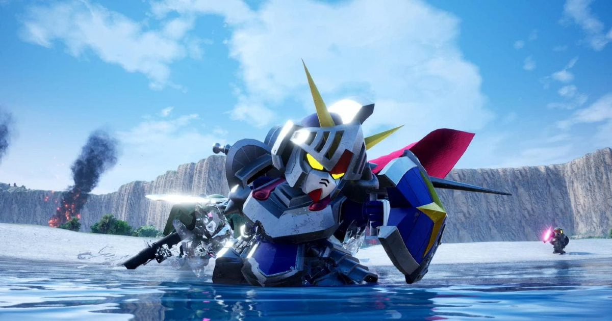 un mobile suite in acqua in sd gundam battle alliance - nerdface