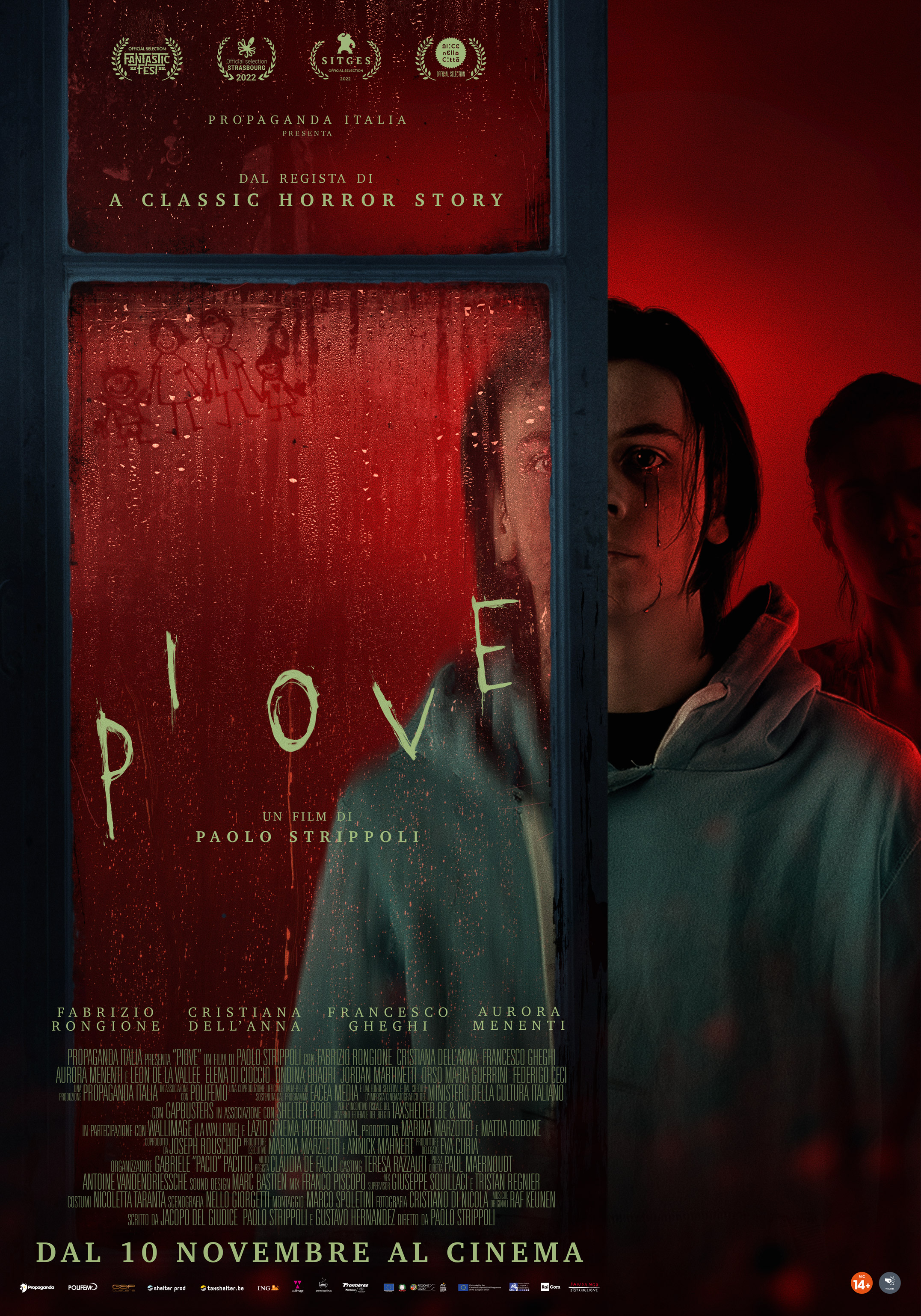 il poster ufficiale di piove - nerdface