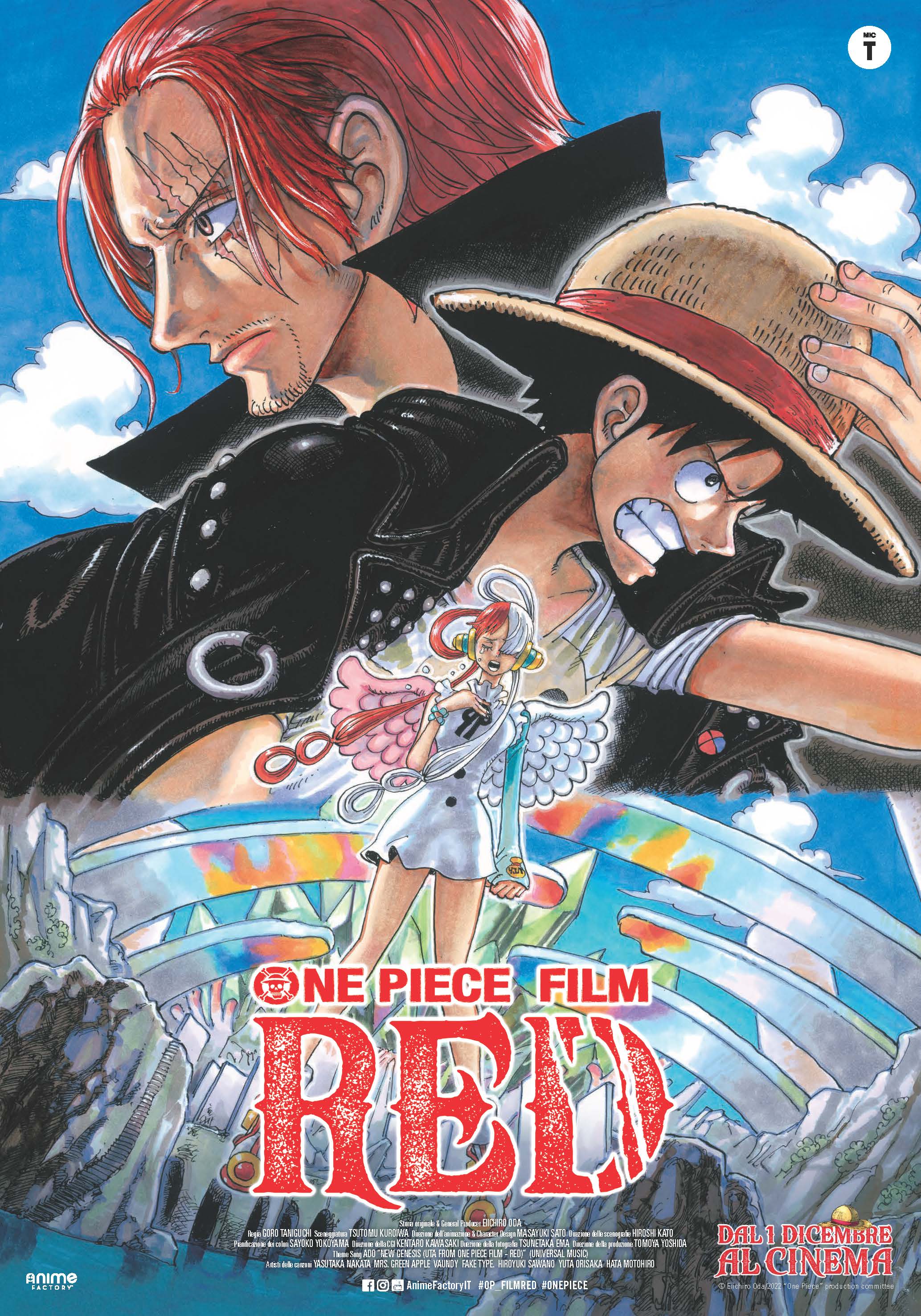 il poster di one piece red - nerdface