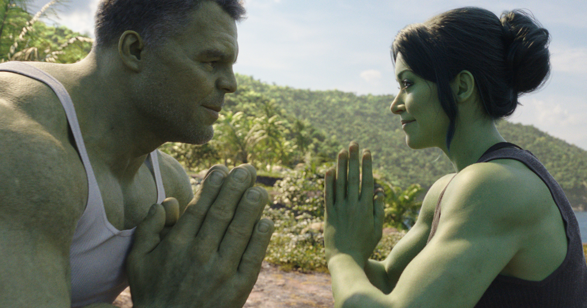 she-hulk e hulk meditano insieme - nerdface