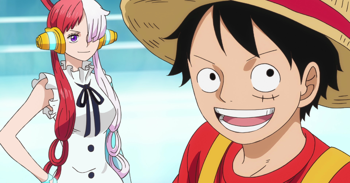 luffy e la cantante in one piece red - nerdface