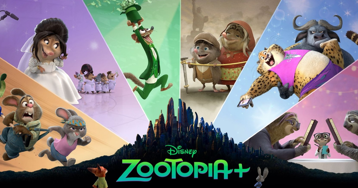 i sei personaggi di zootropolis+ nel banner promozionale - nerdface