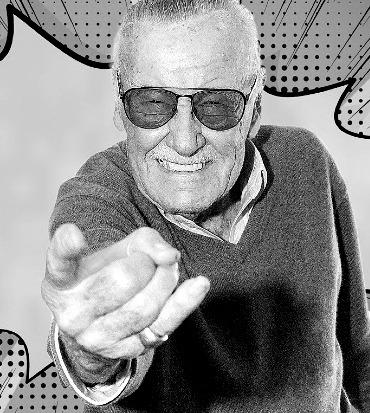 stan lee simula di lanciare una ragnatela - nerdface