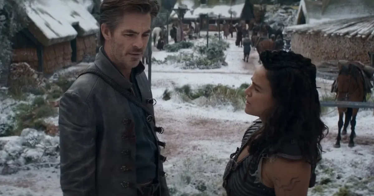 chris pine e michelle rodriguez in dungeons & dragons l'onore dei ladri - nerdface