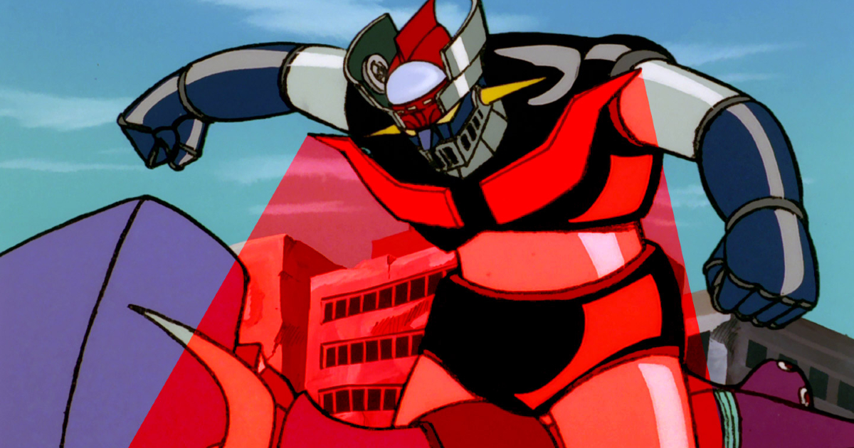 mazinga z spara un raggio rosso dal petto - nerdface