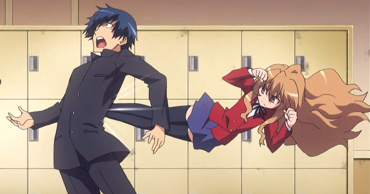 i due protagonisti di toradora litigano - nerdface