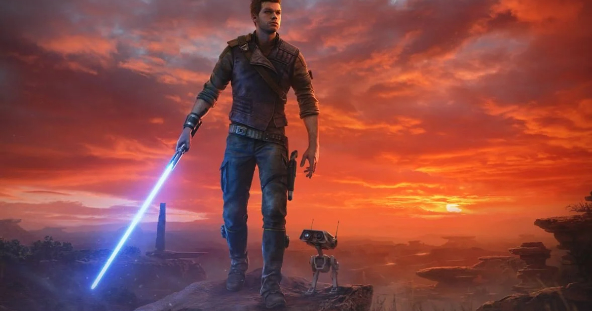 il protagonista di star wars jedi survivor insieme al suo droide - nerdface