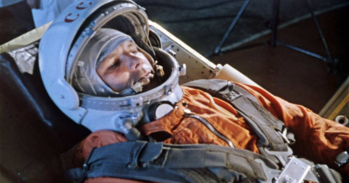 gagarin è steso e pronto a spiccare il volo: il primo dei pionieri dell'esplorazione spaziale - nerdface