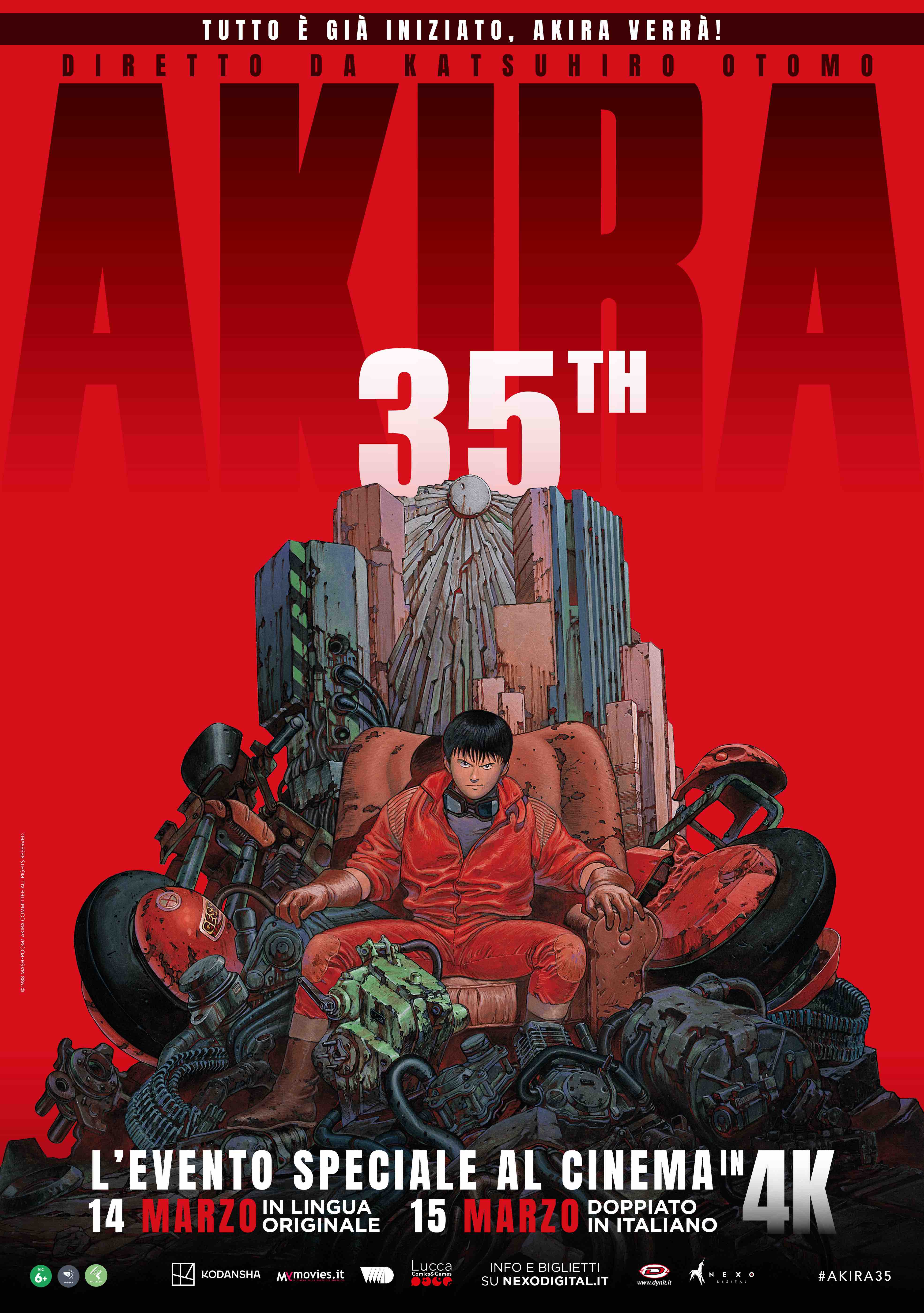 il poster ufficiale di akira al cinema per i suoi 35 anni - nerdface