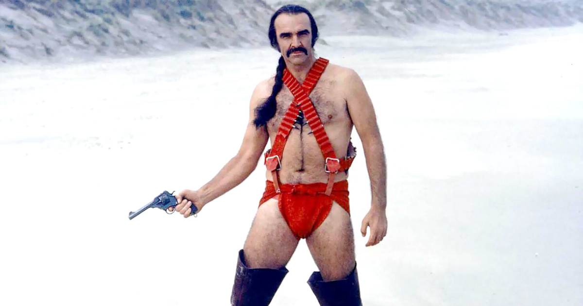 sean connery in mutandoni rossi nel film di fantascienza zardoz - nerdface