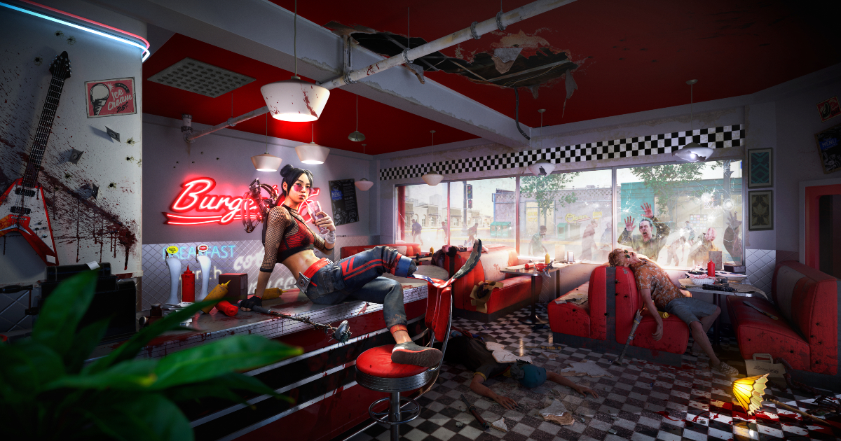 la protagonista amy di dead island 2 - nerdface