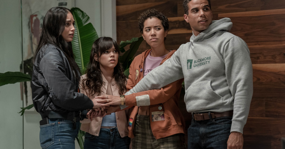 il cast di scream 6 dove spicca, non in altezza, jenna ortega - nerdface