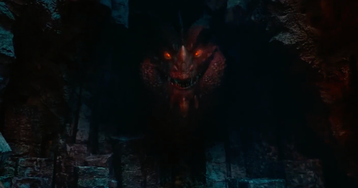 il mostro di dungeons and draginbs l'onore dei ladri si affaccia dalla grotta - nerdface