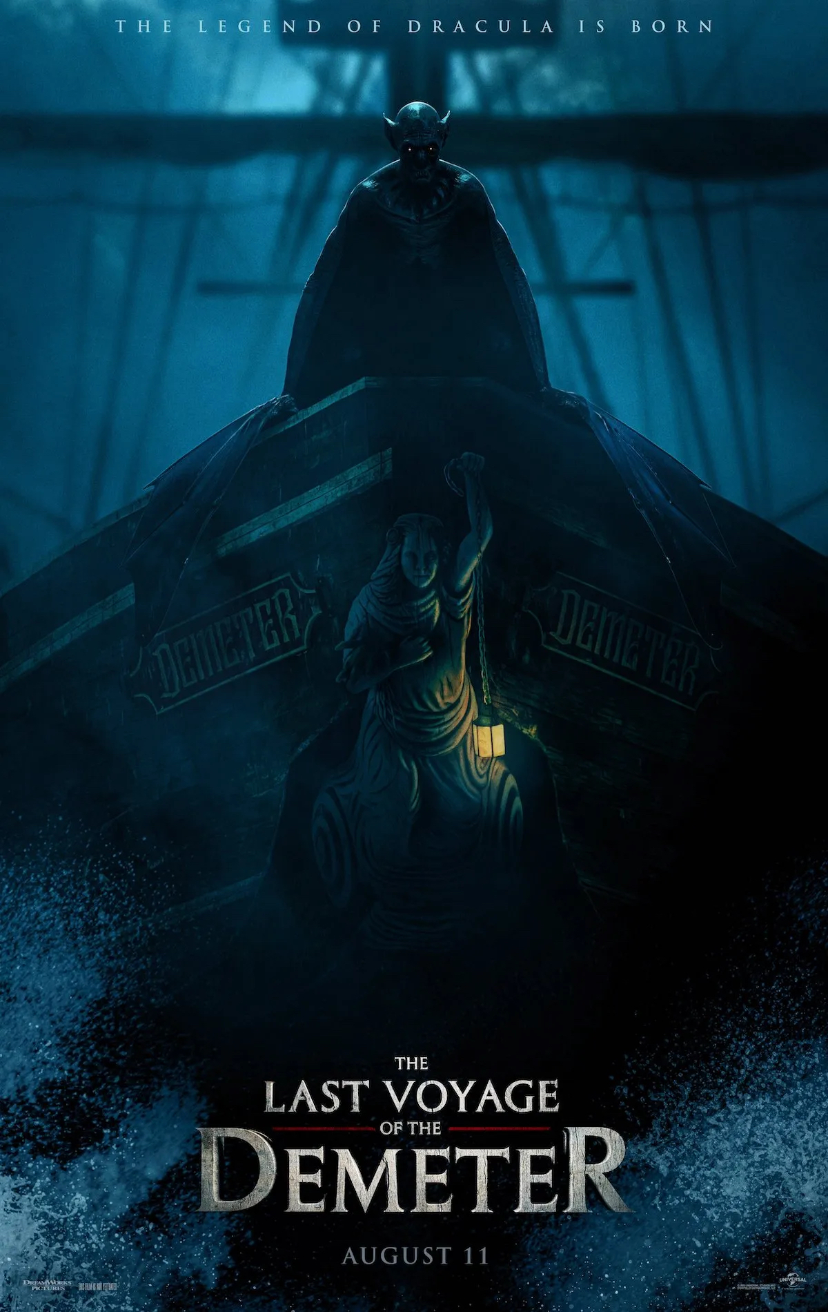 il poster ufficiale di the last voyage of the demeter - nerdface