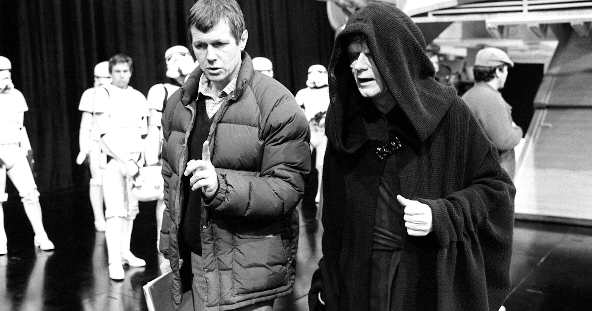 palpatine sul set del ritorno dello jedi - nerdface