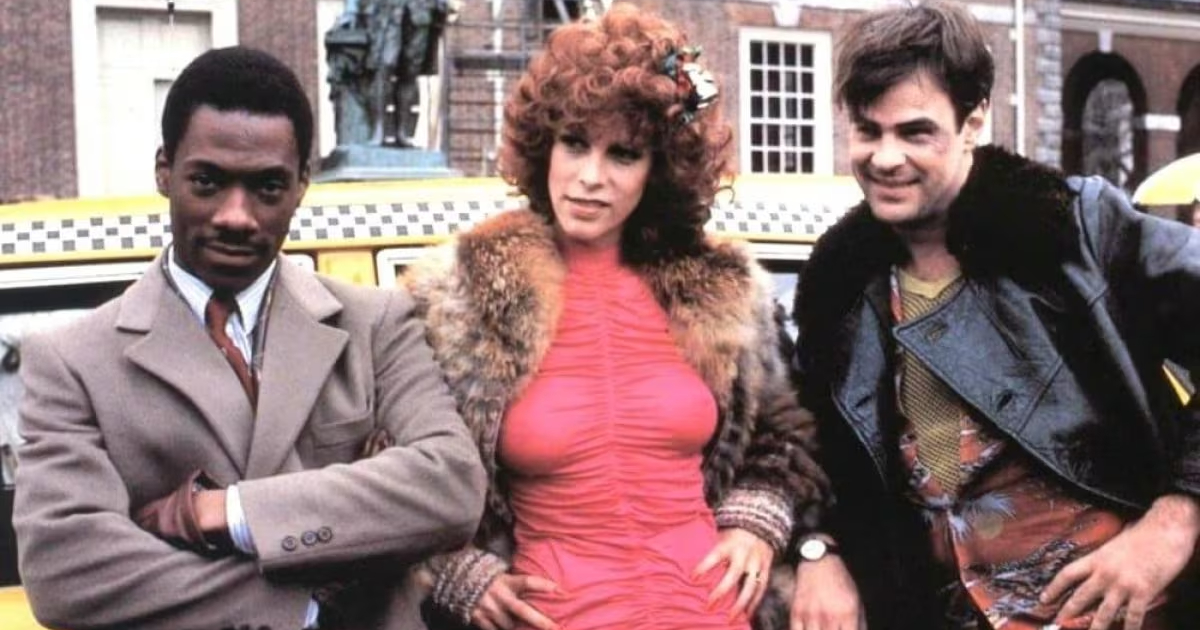 dan aykroyd, eddie murph e jamie lee curtis in una poltrona per due - nerdface