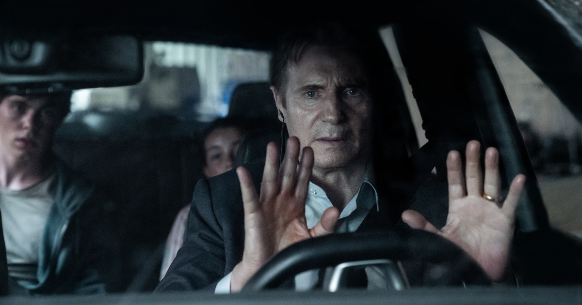 liam neeson in retribution - nerdface