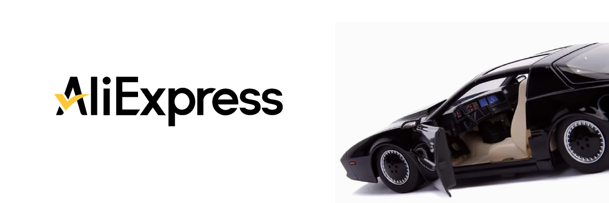 lo shop aliexpress dove acquistare il modellino di kitt di supercar - nerdface