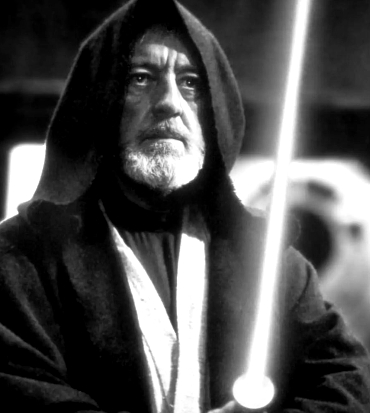 alec guinness impugna la spada laser: è obi-wan kenobi - nerdface