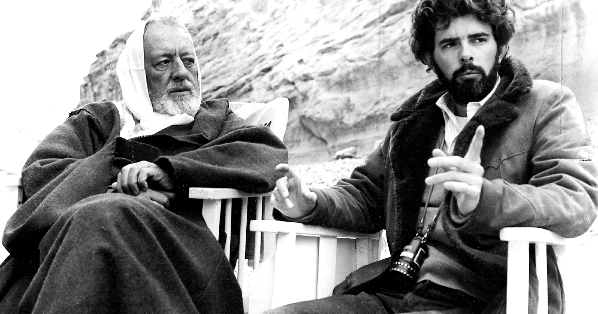 alec guinness e george lucas sul set di star wars - nerdface