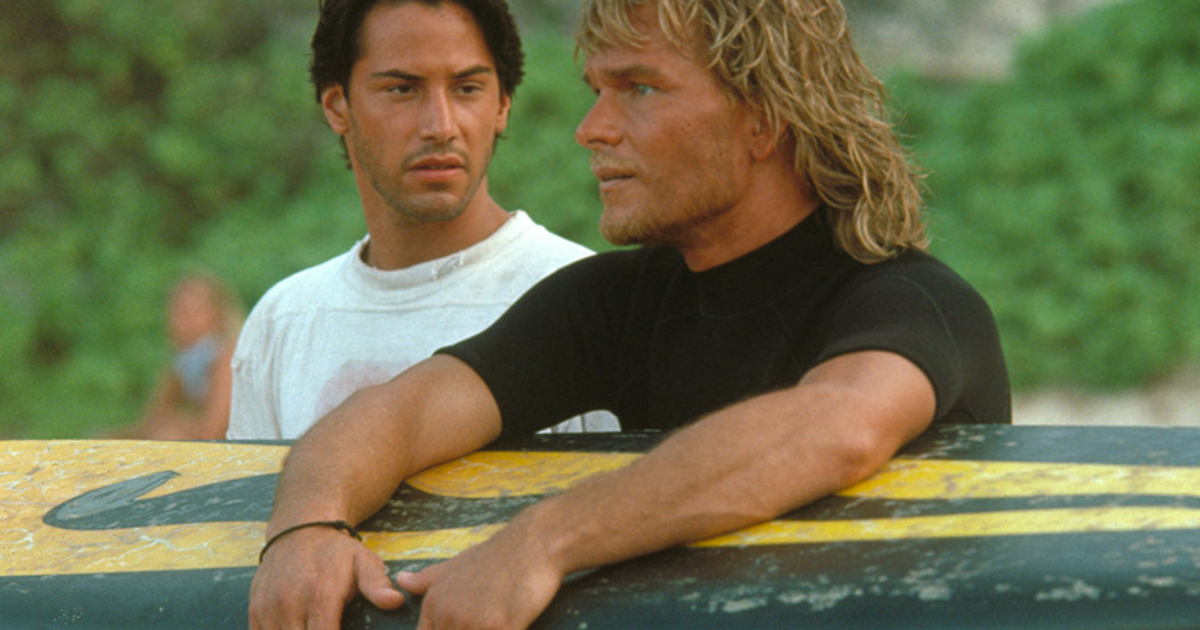 patrick swayze e keanu reeves in point break - nerdface