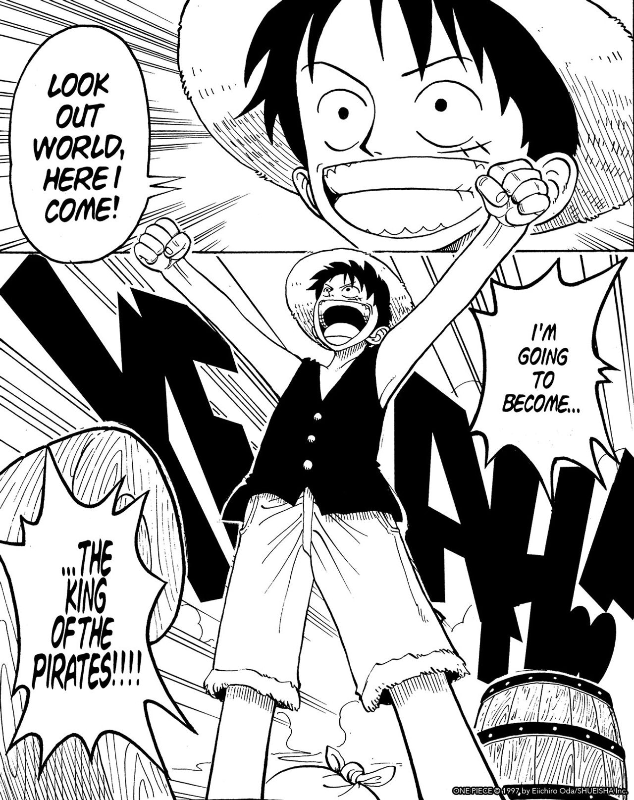 luffy va a caccia del one piece - nerdface