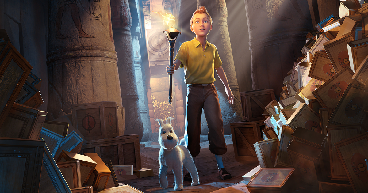 tintin e il suo cane alla ricerca dei sigari del faraone - nerdface