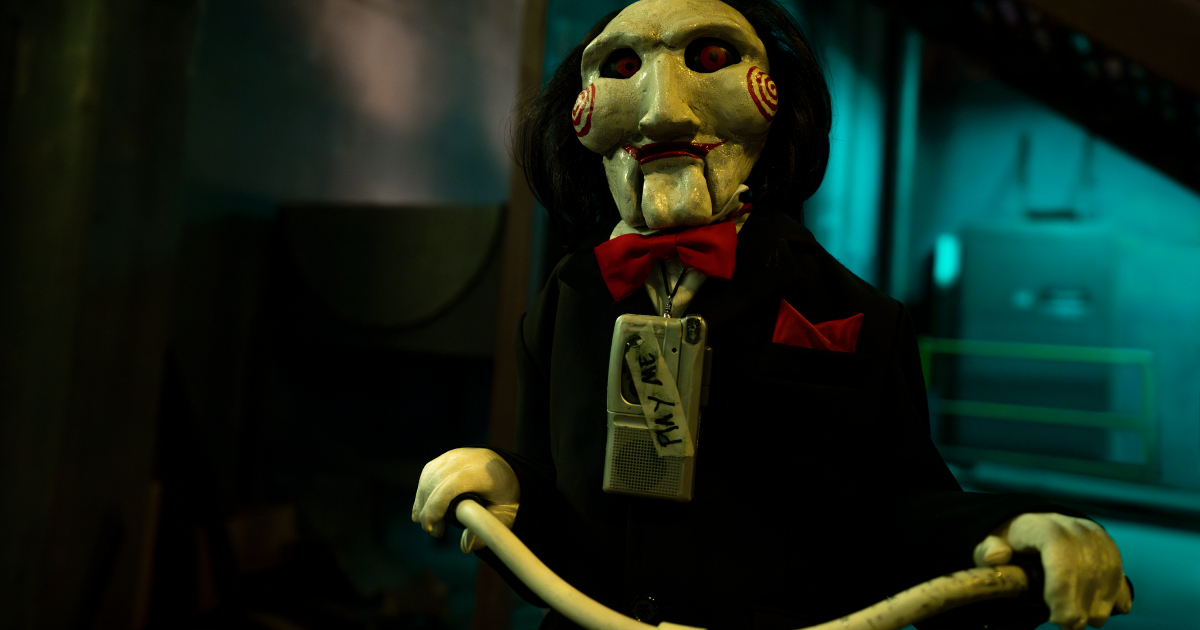 il pupazzo di jigsaw in saw x - nerdface