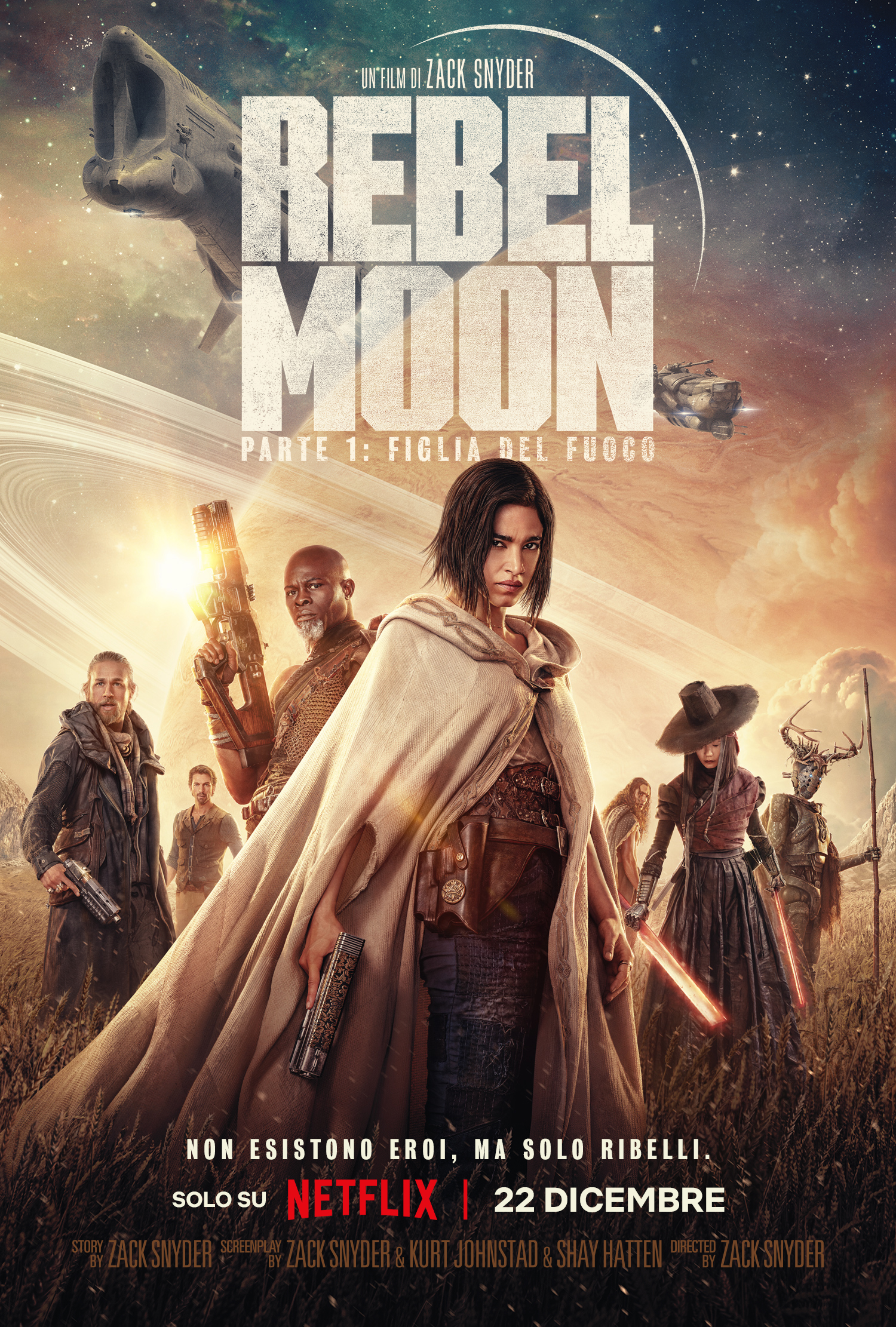 la key art di rebel moon figlia del fuoco - nerdface