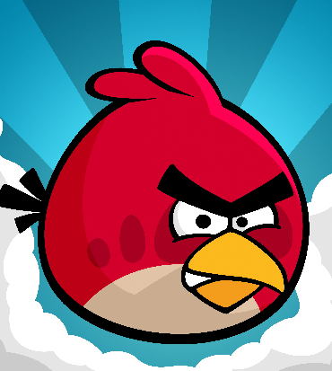 l'uccello rosso di angry birds - nerdface