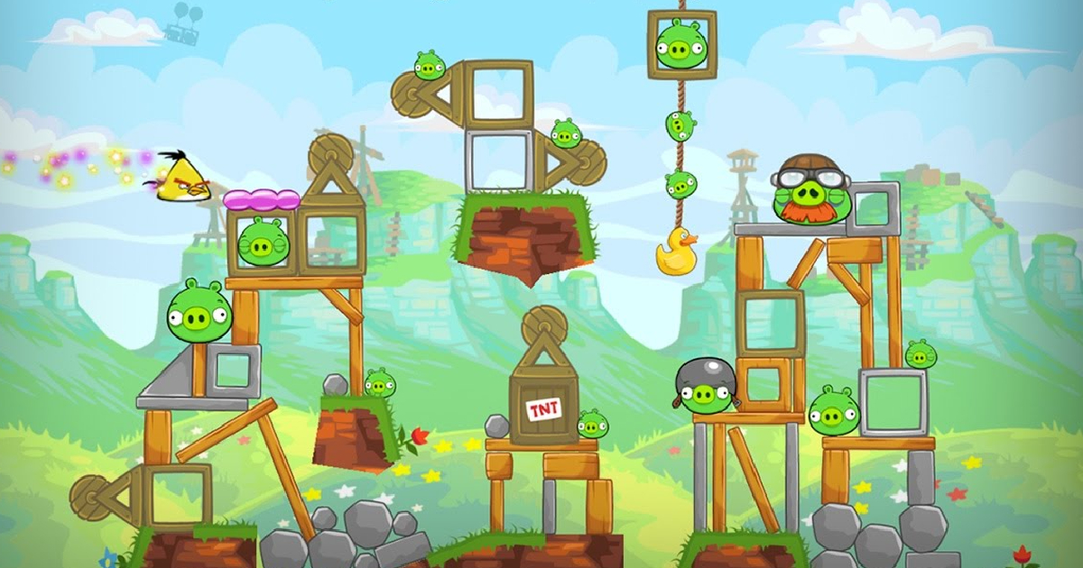 un livello di angry birds - nerdface