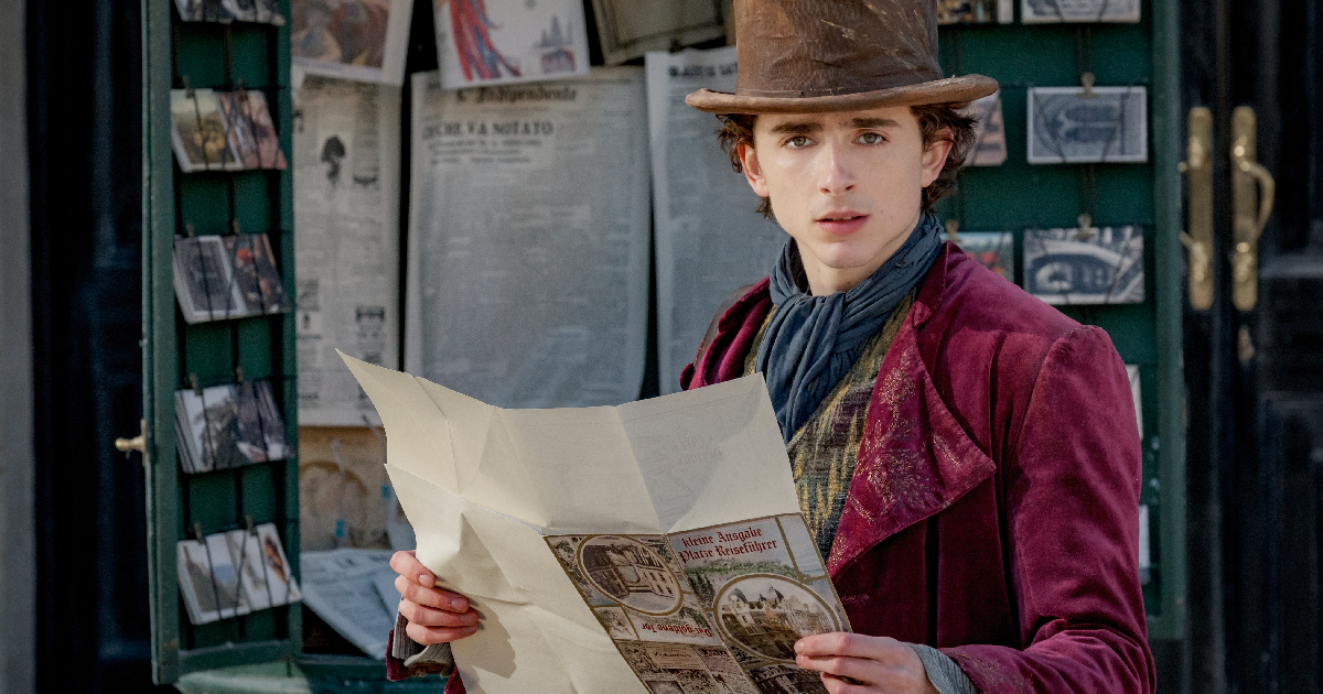 timothee chalamet è willy wonka - nerdface