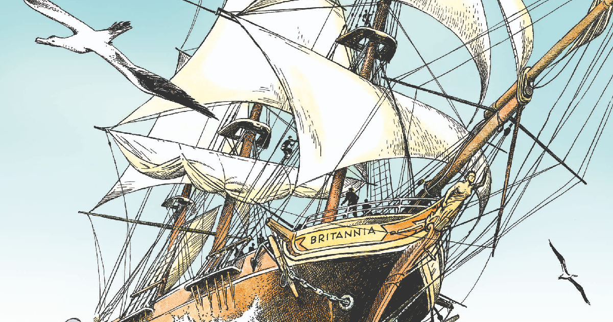 la britannia nella copertina de i figli del capitano grant - nerdface