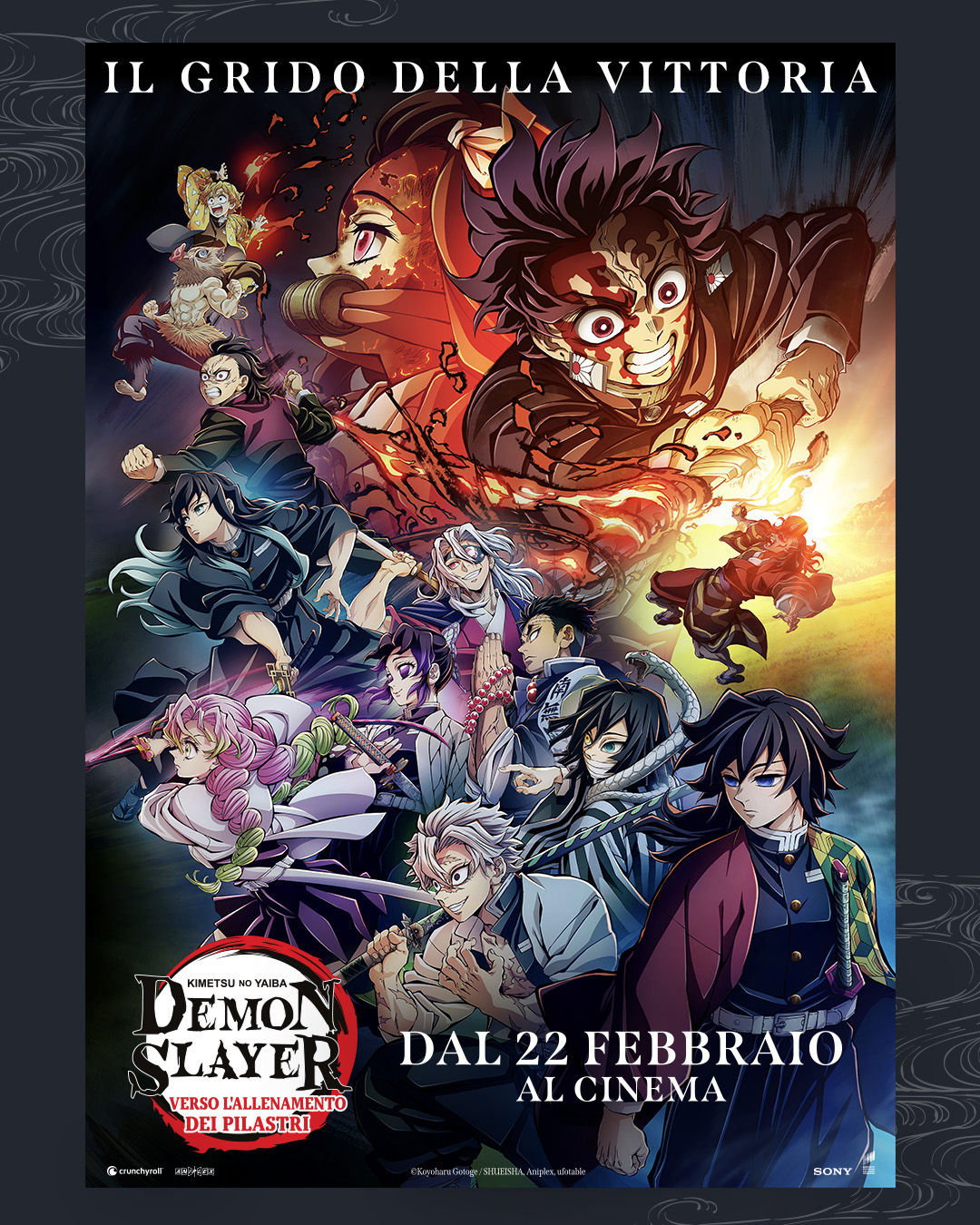 il poster di demon slayer verso l'allenamento dei pilastri - nerdface