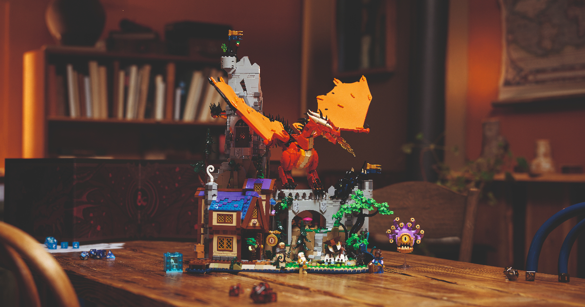 il set lego dungeons and dragons il racconto del drago rosso - nerdface