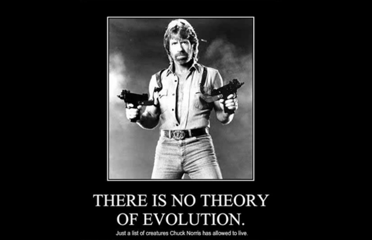 il meme di chuck norris sull'evoluzione - nerdface