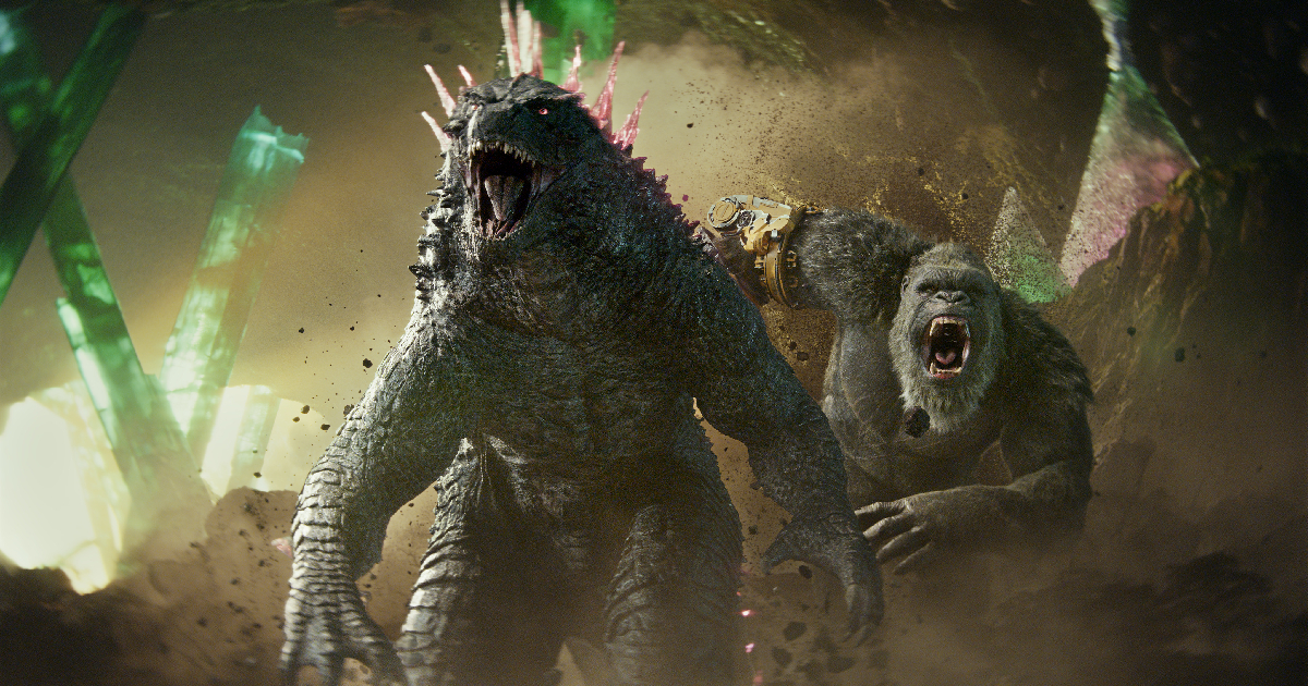 godzilla e kong corrono ne il nuovo impero - nerdface