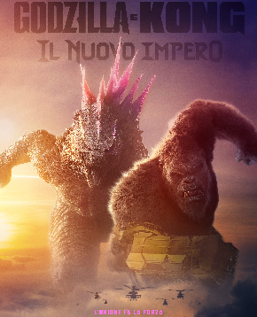 il poster ufficiale di godzilla e kong il nuovo impero - nerdface