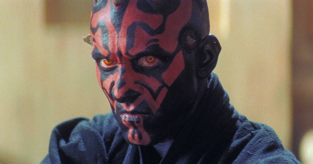 darth maul in star wars la minaccia fantasma - nerdface