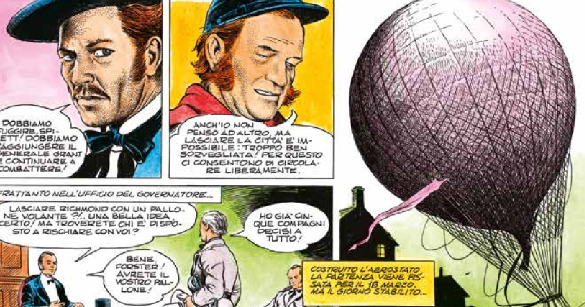 una tavola de l'isola misteriosa a fumetti di edizioni npe - nerdface