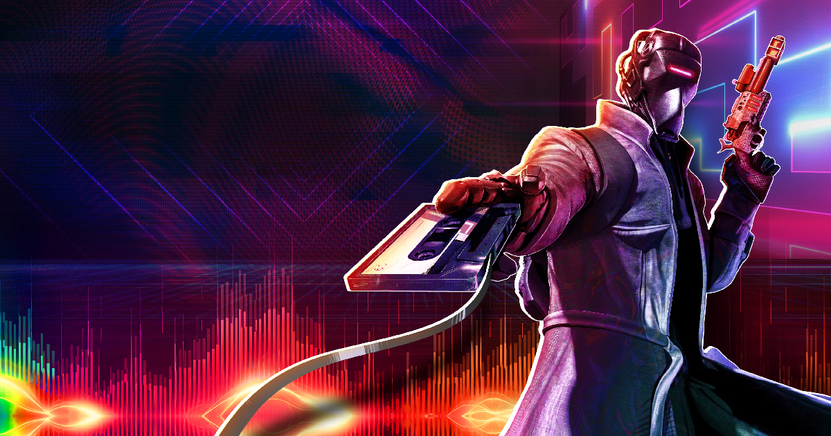il protagonista di robobeat punta l'arma - nerdface