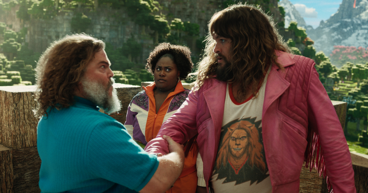 jack black e jason momoa in un film minecraft - nerdface