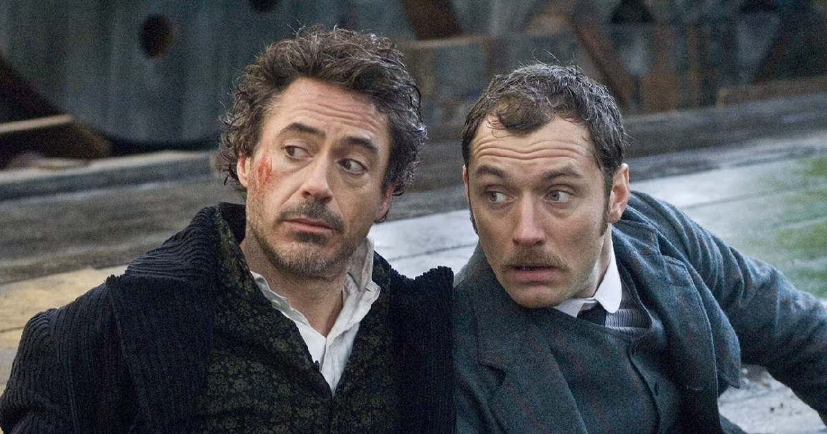 robert dowmey jr e jude law fanno facce buffe in sherlock holmes - nerdface