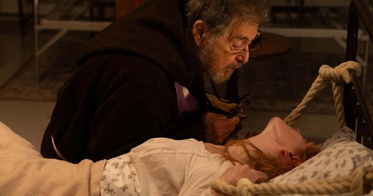 al pacino tenta il ritual ne l'esorcismo di emma schmidt - nerdface