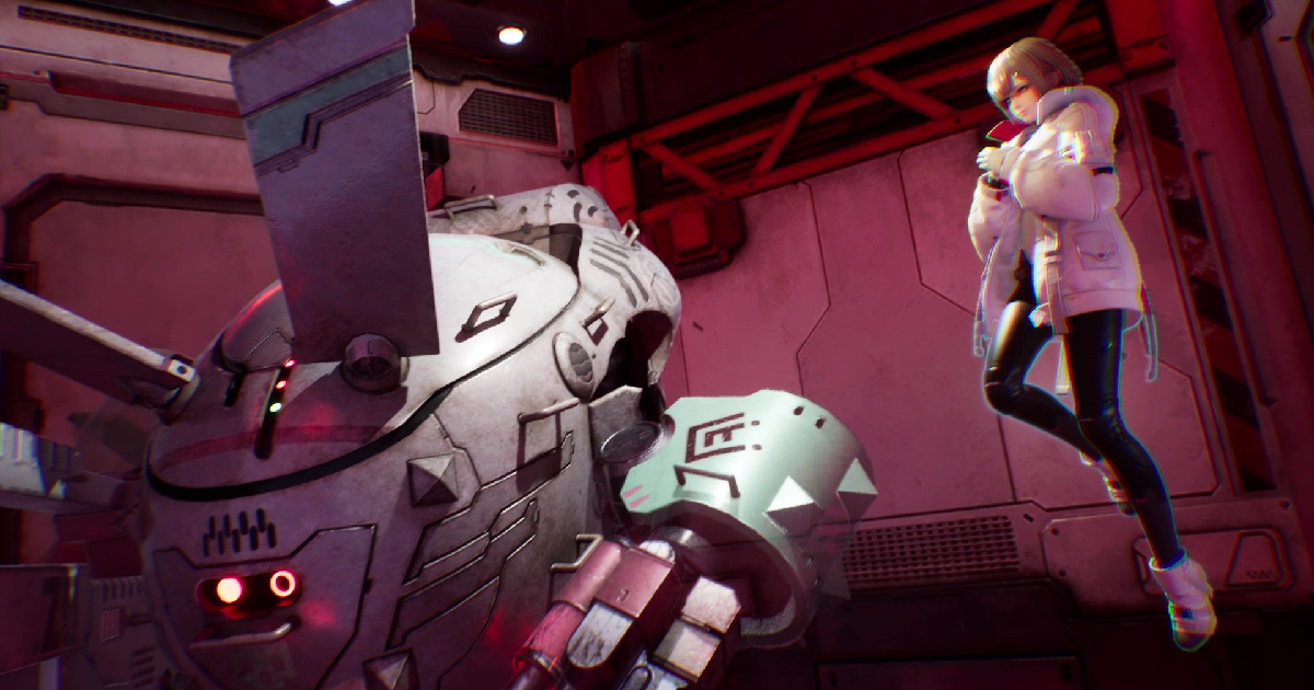 la protagonista e il suo mecha in synduality echo of ada - nerdface