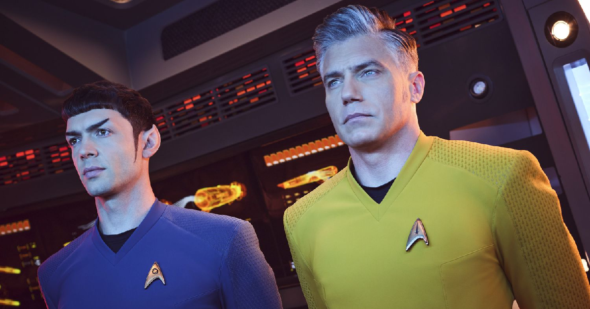capitano e vulcaniano dell'enterprise nel trailer di star trek strange new worlds - nerdface