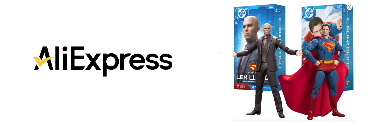 lo shop aliexpress dove acquistare l'action figure di superman e lex luthor - nerdface