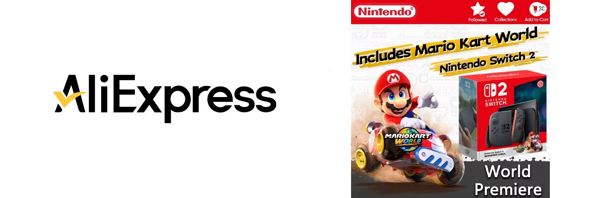 lo shop aliexpress dove acquistare il bundle ninentdo switch 2 e mario kart - nerdface