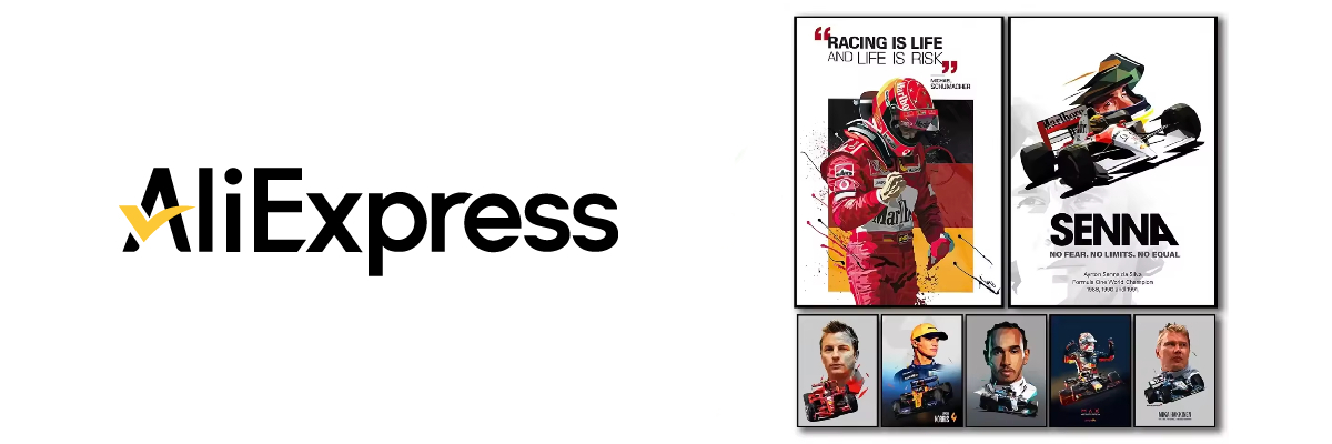 lo shop ali express dove acquistare i poster della fornula 1 - nerdface