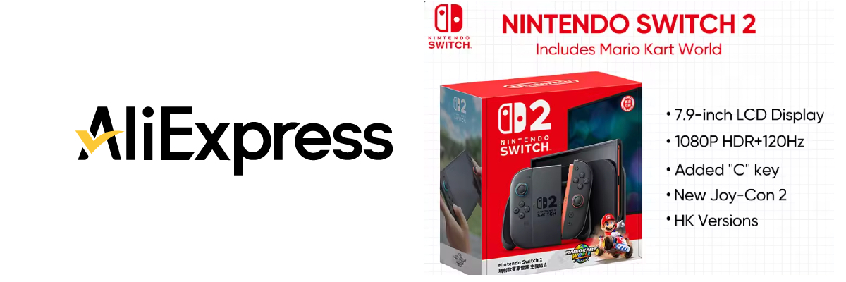 lo shop aliexpress dove acquistare la nintendo switch 2 - nerdface